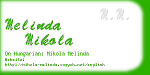 melinda mikola business card